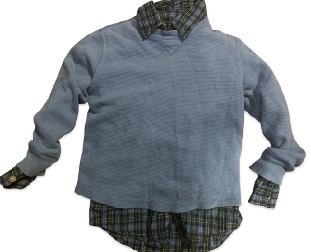 Jumping Beans Plaid Shirt & Blue Sweatshirt Size 5/6